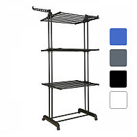 Сушарка багатоярусна для одягу Bonro B07 побутова органайзер W_2176 Чорний