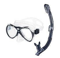 Набір маска і трубка Aqua Speed MANUS + BORNEO 8238 чорний Уні OSFM