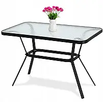 Стіл GardenLine Fenix Black 110*60*70 см садовий для балкону тераси саду W_2276