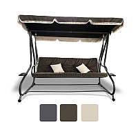 Гойдалка садова 4 місна Avko Relax Plus розкладна з навісом для дачі саду W_2276