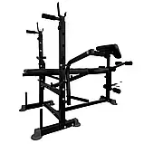 Лава тренувальна для жиму WCG 0090 багатофункціональна + парта Скотта + Тяга + Брусья W_2280, фото 5