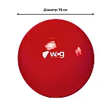 М'яч гімнастичний WCG 75 Anti-Burst 300кг + насос фітбол для фітнесу W_2280, фото 7