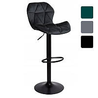 Стілець барний зі спинкою для барної стійки Hoker Just Sit Sevilla Velvet крісло барне на кухню W_8820 Чорний