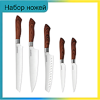 Кухонные ножи из 5 предметов Akion MPB MAX FIRST Premium MP1B Набор ножей из нержавейки(Качественный) YES