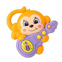 Інтерактивне брязкальце з музикою і світлом Limo Toy Мавпа Жовтогаряча (855-59-O) KB, код: 8143199
