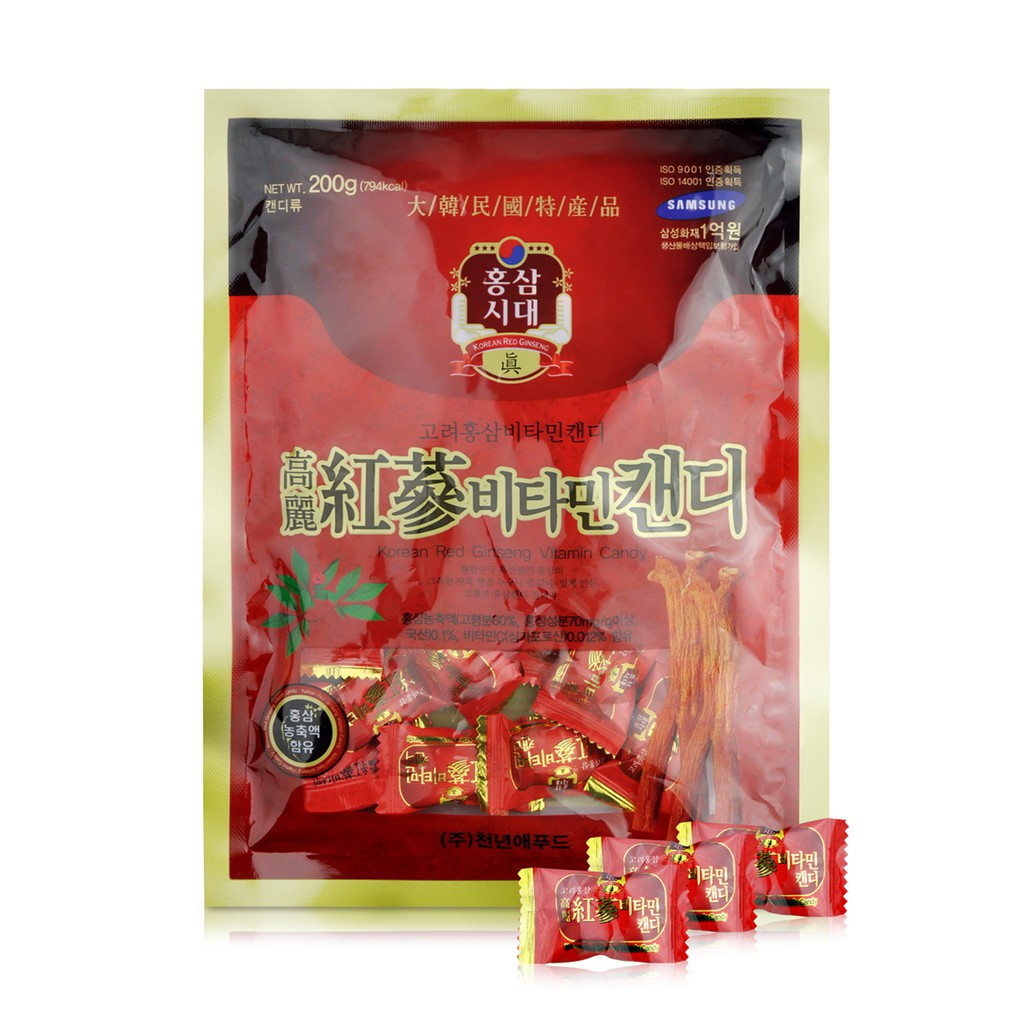 КОРЕЙСКІ КОНФЕТИ З КРАСНОГО ЖОДНЯ 200 г. KOREAN RED GINSENG CANDY