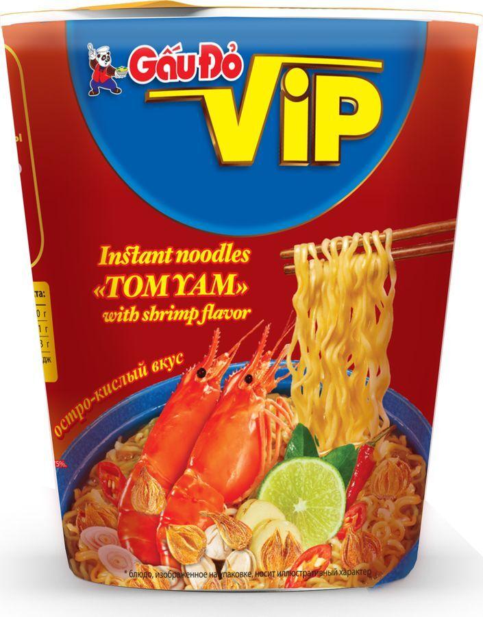 Локшина швидкого приготування GauDo VIP Tom Yam зі смаком креветок В'єтнам.