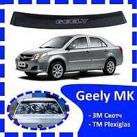 Дефлектор заднего стекла Geely MK седан 2006 - (скотч) AV-Tuning козырек, ветровик