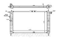 Радиатор охлаждения двигателя " NISSENS " РАДИАТОР DAEWOO NEXIA 95- (OE 96144847) (МКПП) (-A/C)