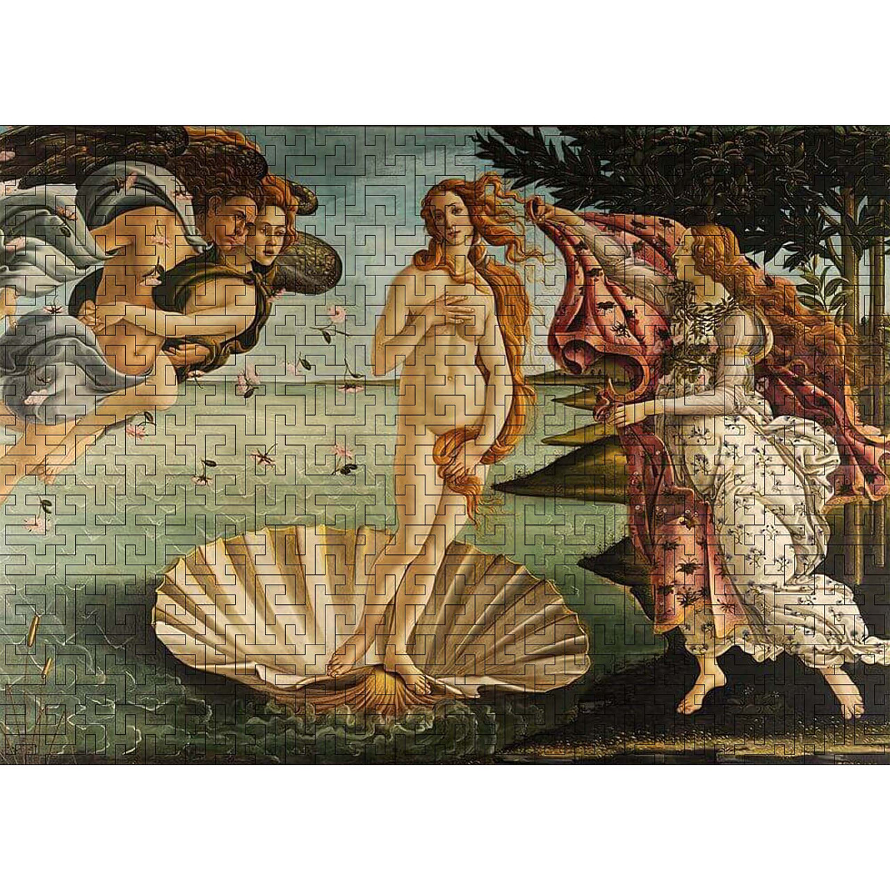 Дерев'яний пазл-лабіринт Woods Story Народження Венери (Сандро Боттічеллі) L, фото 1