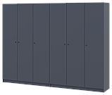 Шафа для одягу комплект Промо Графіт Графіт 3+3 ДСП 270х48х204 (42005070), фото 2