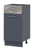 Кухня Doros Лея НЯ82_40 нижня вузька Графіт/Клондайк ДСП 40х46.6х82 (80359569.6)