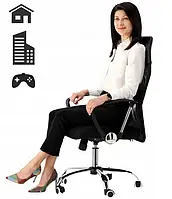 Стілець для директора FOT5047 black Крісла офісні шкіряні для керівника (Офісні крісла для операторів офісу) YES