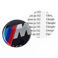 Эмблема BMW M Power М повер, значок логотип БМВ Е53 Е70 F15 Е65 Е71 F16 Е83 F25 Черный на багажник 78мм