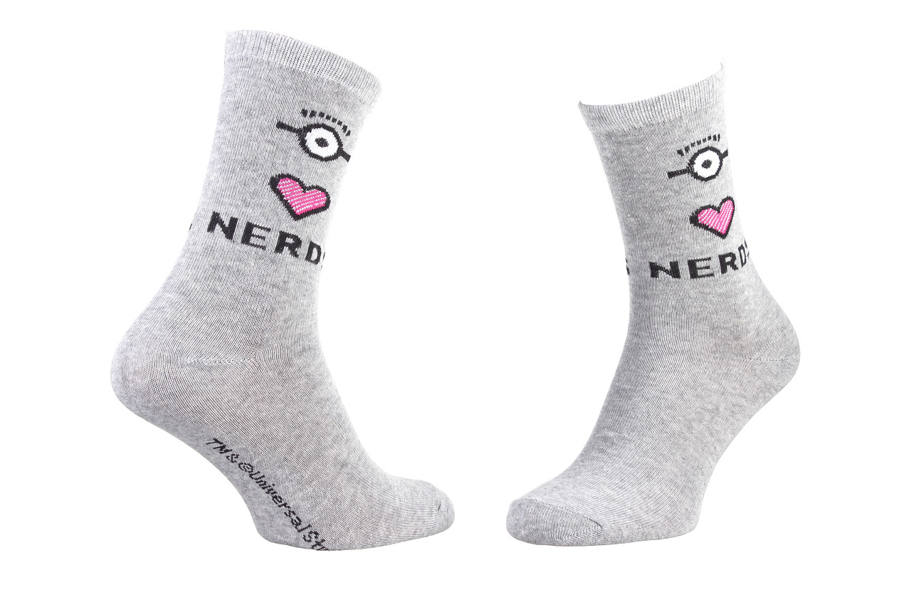 Шкарпетки MINIONS COEUR+ OEIL + NERDS світло-сірий Жін 36-41арт 13890131-1