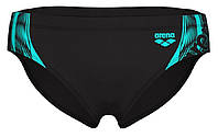 Плавки Arena SWIM BRIEFS GRAPHIC чорний, бірюзовий Чол 85