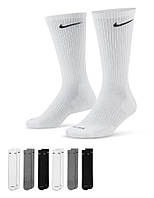 Шкарпетки Nike U NK ED PLS CSH CRW 6PR - 132 чорний, сірий, білий Чол 46-50