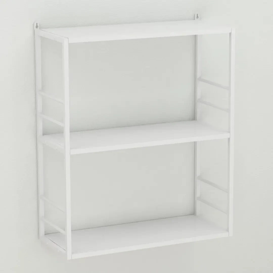 Полиця Універсальна Ferrum-Decor Стім 2 74x63x26 Метал Білий ДСП Біле 16мм