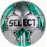 М'яч футзальний Select FUTSAL GINGA сріблястий, чорний, зелений Уні 4