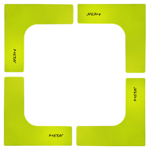 Набір плоских кутових фішок-маркерів Meta Flat Corner Marker Set of 4 лимон Уні 25х25 см