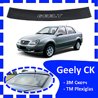 Дефлектор заднего стекла Geely CK седан 2005 - (скотч) AV-Tuning козырек, ветровик