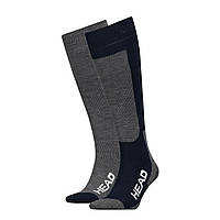 Шкарпетки гірськолижні Head UNISEX SKI KNEEHIGH 2PPK синій, сірий Уні 35-38