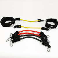 Еспандер для ніг універсальний Meta Kinetic Ankle, Thigh & Arm Band Universal Set чорний, жовтий, че