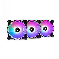 Комплект вентиляторов кулеров для корпуса 120ммх3 Chieftec Nova NF-3012-RGB fan set 3шт