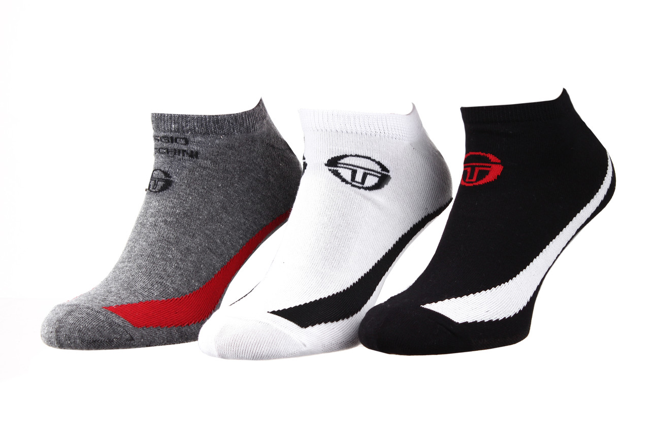 Шкарпетки Sergio Tacchini 3-pack чорний, білий, сірий Уні 39-42 арт93242641-1