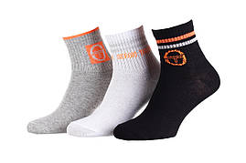 Шкарпетки Sergio Tacchini 3-pack чорний, помаранчевий, білий Жін 36-41