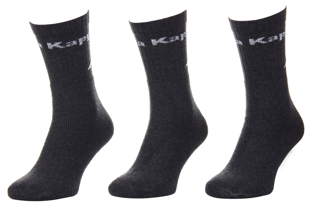 Шкарпетки Kappa Socks Logo Saboya 3PPK темно-сірий Уні 39-42