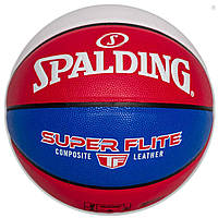М'яч баскетбольний Spalding SUPER FLITE червоний, білий, синій Уні 7 арт 76928Z