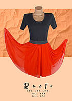 Червона танцювальна спідниця з під'юбником RASTO для підлітків.
