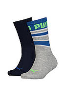 Шкарпетки Puma BOYS CLASSIC SOCK 2P STRIPES синій, сірий Діт 39-42