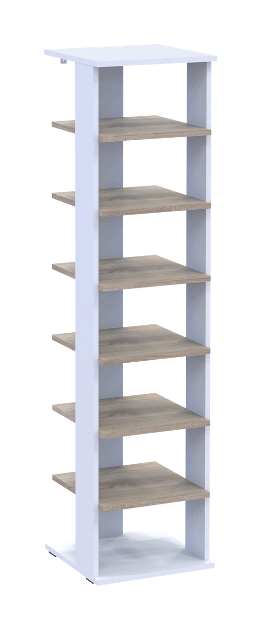 Полиця для взуття ПАОЛО Doros Білий/ Дуб сонома 38.4х38.4х153.4 (41516042)