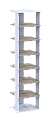 Полиця для взуття ПАОЛО Doros Білий/ Дуб сонома 38.4х38.4х153.4 (41516042)
