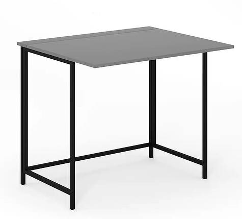 Стіл-трансформер Sly 90*66 см Графіт/Чорні ноги TM ArtInHead, фото 1