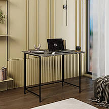 Стіл-трансформер Sly 90*66 см Графіт/Чорні ноги TM ArtInHead, фото 5