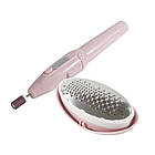 Фрезер для манікюру з насадками на батарейках, Рожевий / Фрезер ручка / Фрезер для нігтів / Набір для манікюру, фото 3