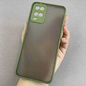 Чохол для Oppo A54 чохол із захистом для камери з кольоровими кнопками на телефон оппо а54 зелений tcb