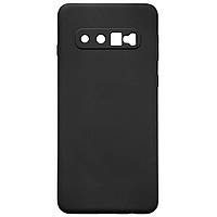 Чехол Silicone Case Full Samsung Galaxy S10 Plus Black KB, код: 8130337
