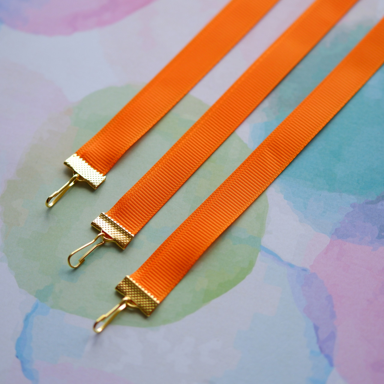 Стрічка для медалей і нагород, Помаранчева, 12мм, 75см