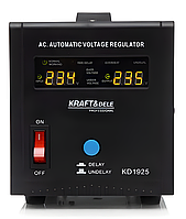 Стабілізатори напруги однофазні Kraft&Dele KD1925 1000VA Стабілізатори для дому (240 x 180 x 150 мм) YES