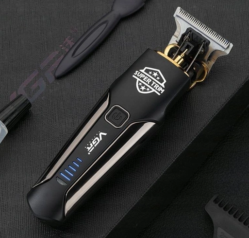 Акумуляторна машинка для стриження волосся й вусів VGR від USB зі змінними насадками G-287, фото 1