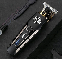 Аккумуляторная машинка для стрижки волос и усов VGR от USB со сменными насадками G-287
