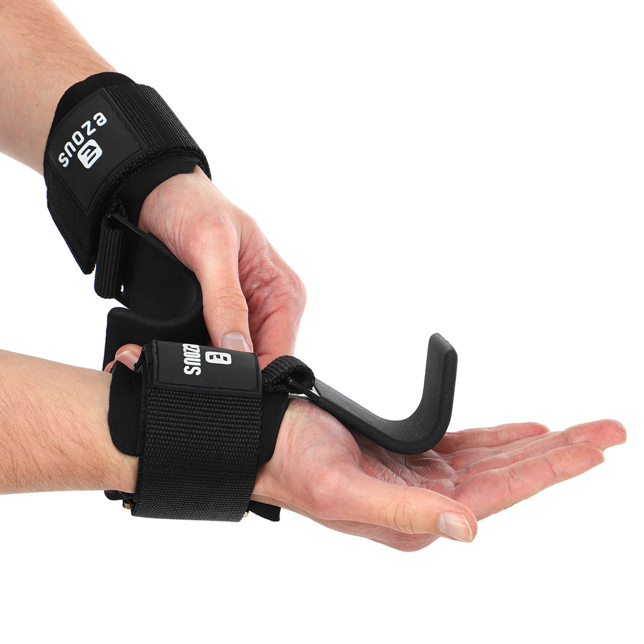 Гаки для підтягування та тяги на зап'ястя Ezous Lifting Hook B-13 2 шт. у комплекті Black, фото 1
