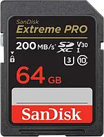 Карта памяти SDXC SanDisk 64 GB SDXC UHS-I U3 V30 Extreme PRO (SDSDXXU-064G-GN4IN)