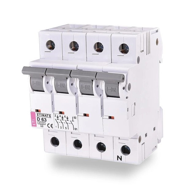 Вимикач KZS-4M 3p+N B 6/0,03 тип AC (6kA)