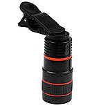 Знімний об'єктив телескоп 8х для камери мобільного телефону Mobile Phone Telescope лінза з прищіпкою, фото 8