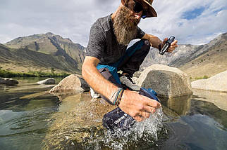 М'яка пляшка для води з фільтром LifeStraw Peak Squeeze, 1 л (Mountain Blue), фото 5